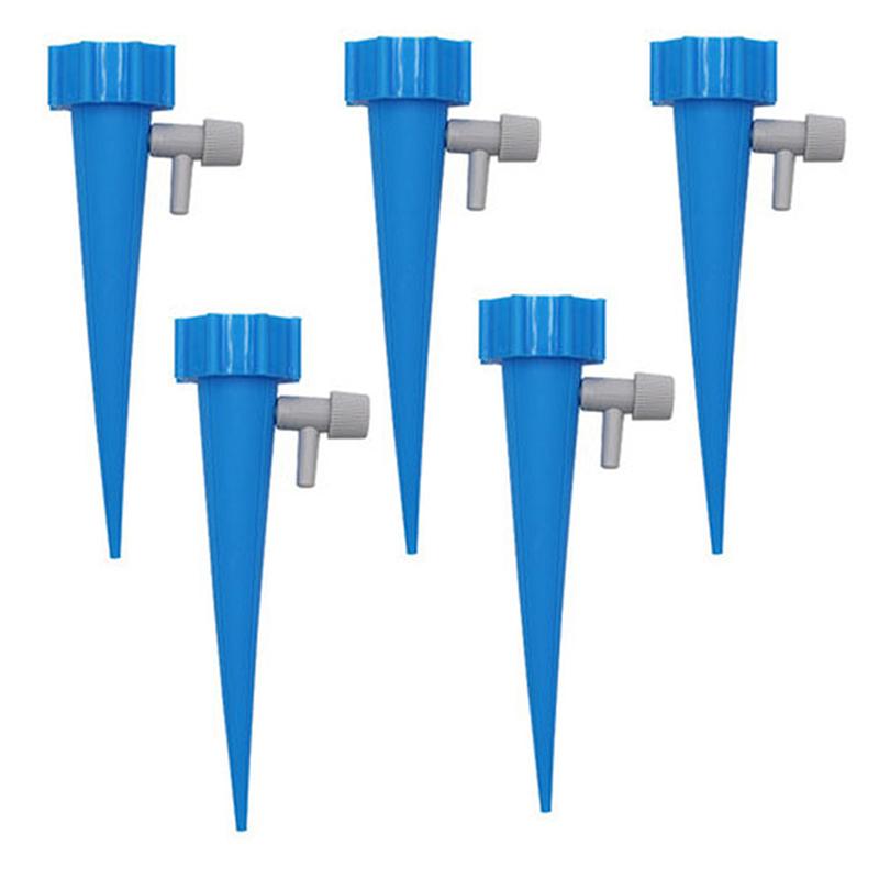

Набор из 5 самополивных устройств с регулируемым клапаном, для полива и ирригации растений синий