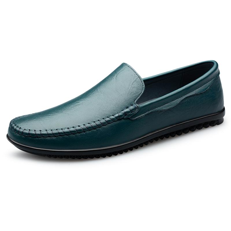 Breathable Mens Casual Shoes Genuine Leather Man Loafers Moccasins Leisure Walk Slip on Flats Outdoor Male Driving Shoes