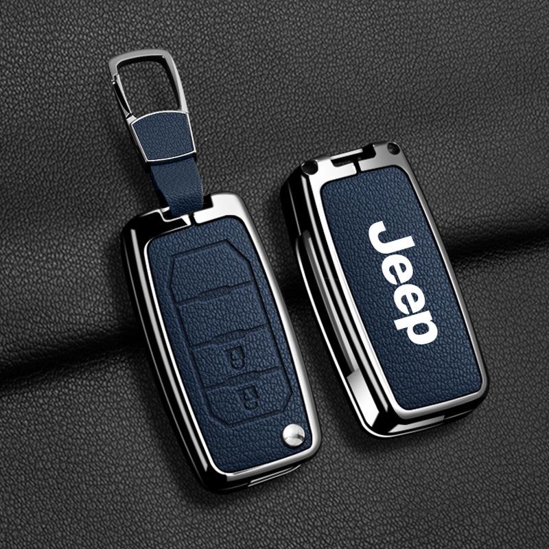 Compatible Jeep Key Case for Compass, Renegade, Cherokee, Grand Commander, Grand Cherokee