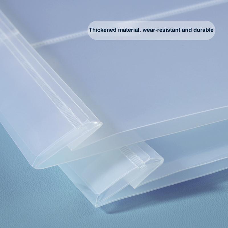 2Pcs Waterproof Envelopes With Cord Buckle Super Thick A4 Size Plastic Folder Extended Angle Braces Reusable Clear Envelopes