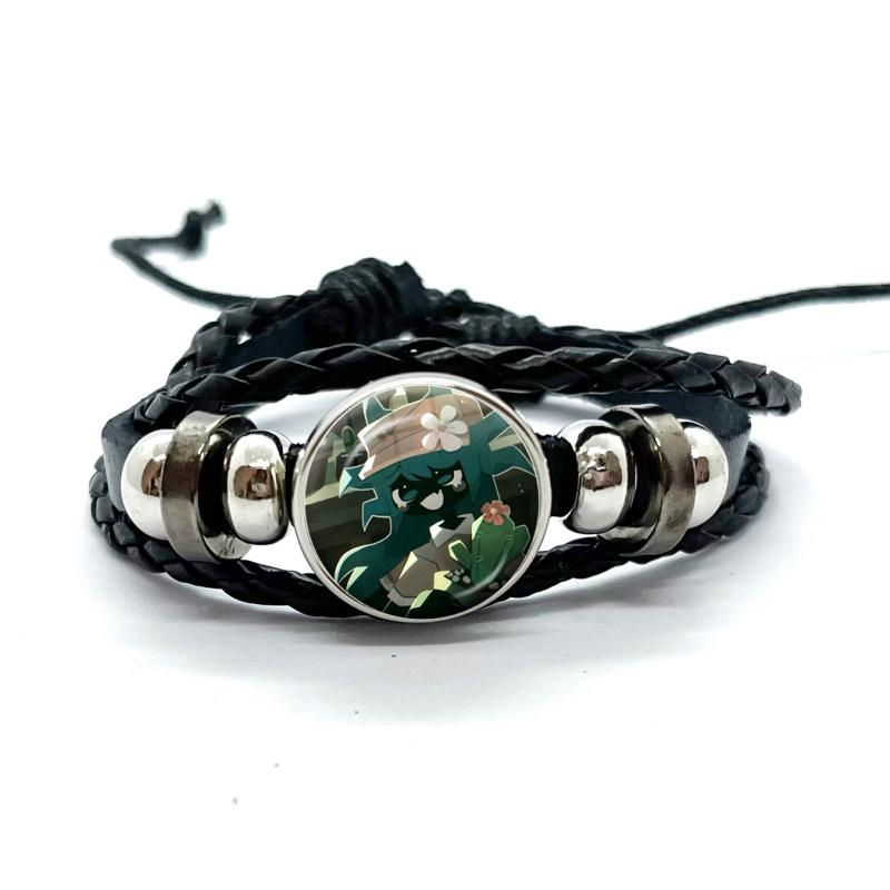 Carini FPE Cartone Animato Gioco Braccialetti in Pelle Claire Engel Braccialetti Intrecciati Multistrato Bangles Gioielli Fatti a Mano Regali