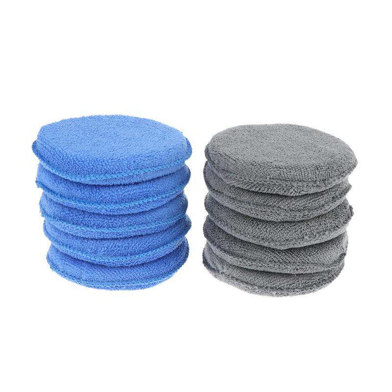 5/10/20Pcs Car Detailing Applicator Pads Car Care Waxing Polish Sponges Soft Microfiber Round Foam Sponges Car Cleaning Tools