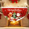 Christmas Outdoor Fan-shaped Flag Banner Christmas Decor for Home 2025 Cristmas Drop Ornament Xmas Navidad Gift New Year 2025