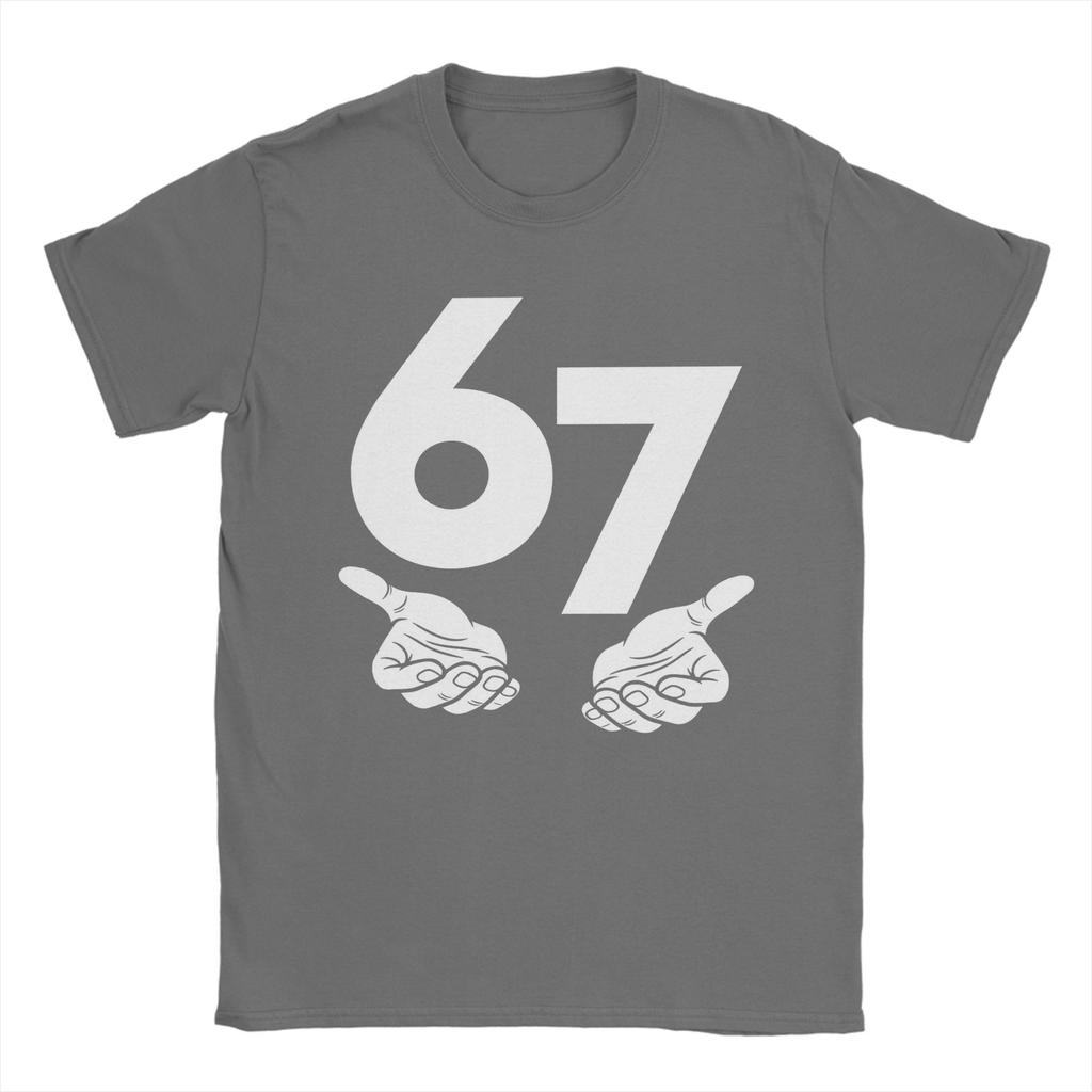 Humor 6 7 Christmas Six Seven Meme T-Shirts Men O Neck 100% Cotton T Shirts  Short Sleeve Tee Shirt Gift Clothing
