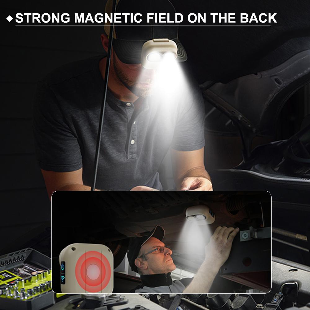 2pcs Rechargeable Induction LED Headlamp with Motion Detection Hands Free Head Torch for Walking Reading Repairing and Camping