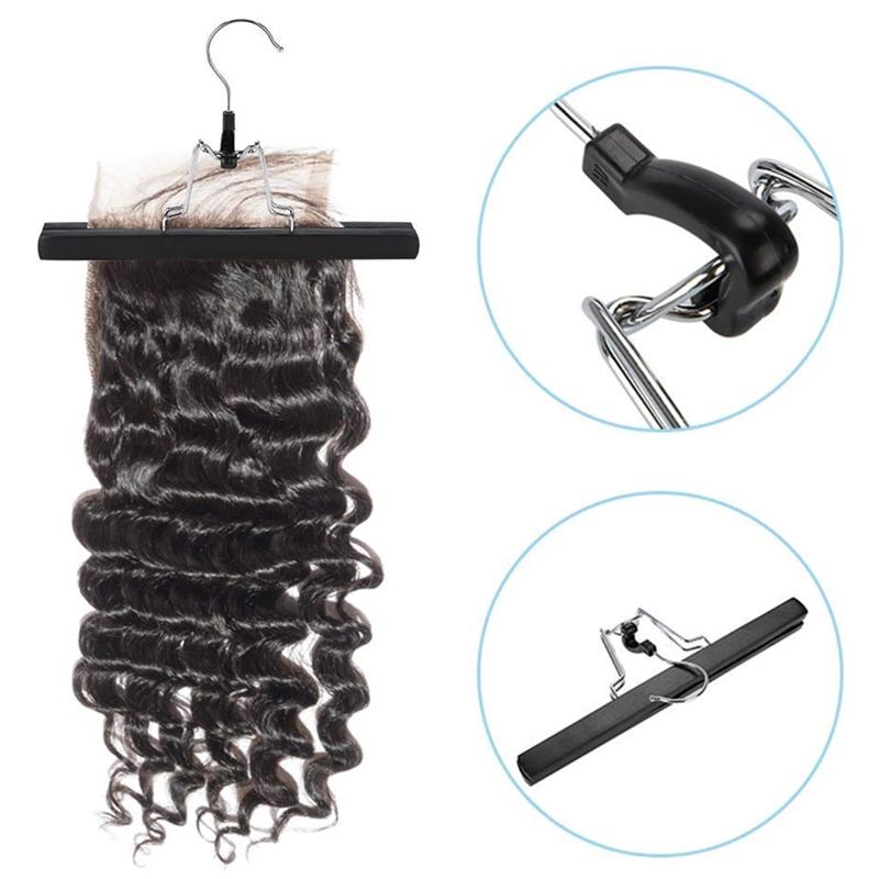 Adjustable Wooden Hanger for Wigs & Hanfu Dresses, Skirt Pants Hanger JK Uniform & Pleated Skirts, Multi-Punctional Foldable Storage Organizer