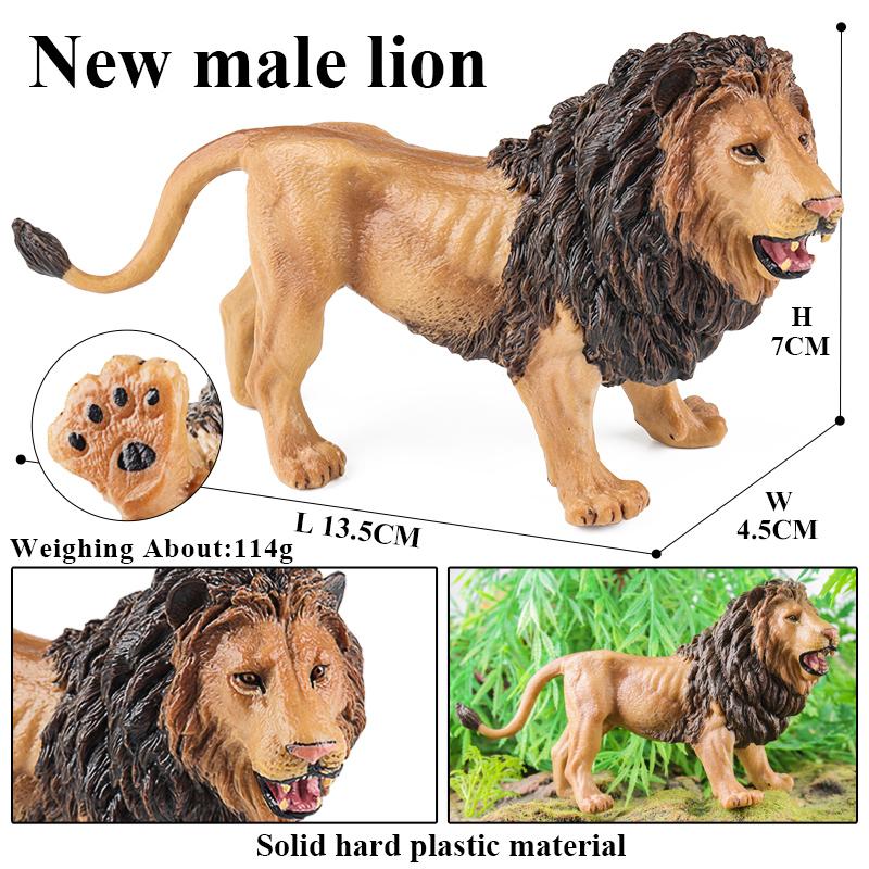 Oenux Original African Wild Animals Simulation Savage Bengal Tiger Siberian Tiger White Tiger Lion PVC Model Educational Toys