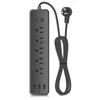 Universal Electrical Socket Extension Cable USB Power Strip for Office 5pcs AC-Outlets 3 USB Ports Surge Protector