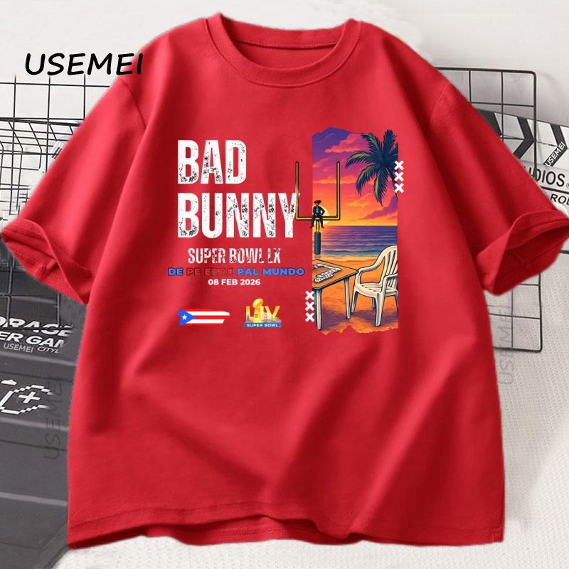 Puerto Rico Halftime Show T Shirt Football Tee World Stage Concert Top Game Day Benito Bowl Music T Shirt Unisex Women Stretwear S