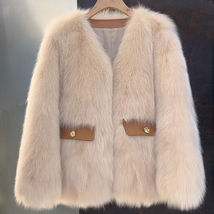 

Maillard женская шуба утолщенная осенне-зимняя новая шуба из искусственного лисьего меха Мао Мао Цяньцзинь ветровка L [130-72.5kg]