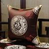 35x50cm/45x45cm Jacquard Plant Bamboo Cushion Cover Chinese Light Luxury Tassels Pillow Covers Decorative Green Black Home Decor