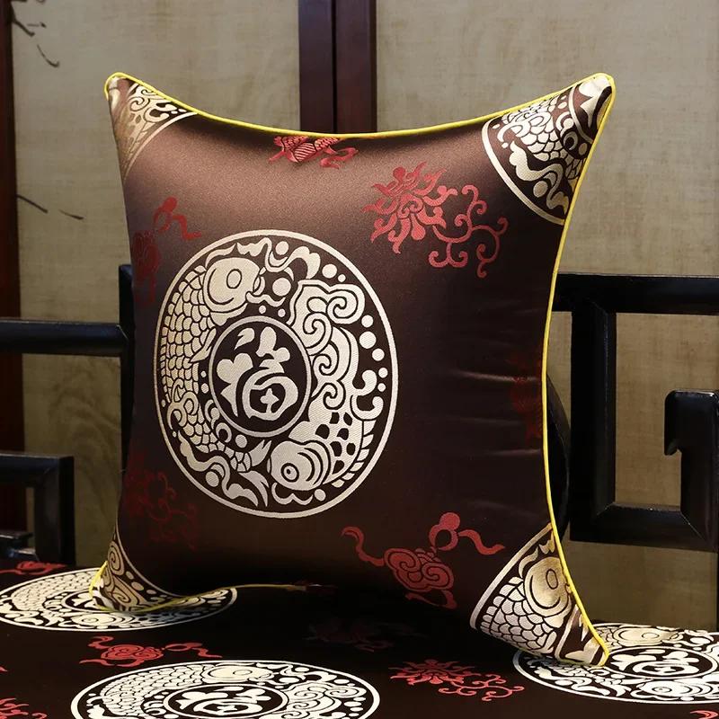 35x50cm/45x45cm Jacquard Plant Bamboo Cushion Cover Chinese Light Luxury Tassels Pillow Covers Decorative Green Black Home Decor