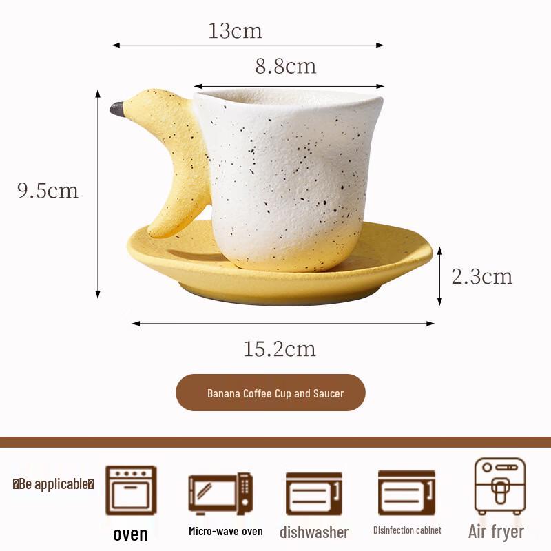 Handon Creative Hand-Pinched Ceramic Banana Mug