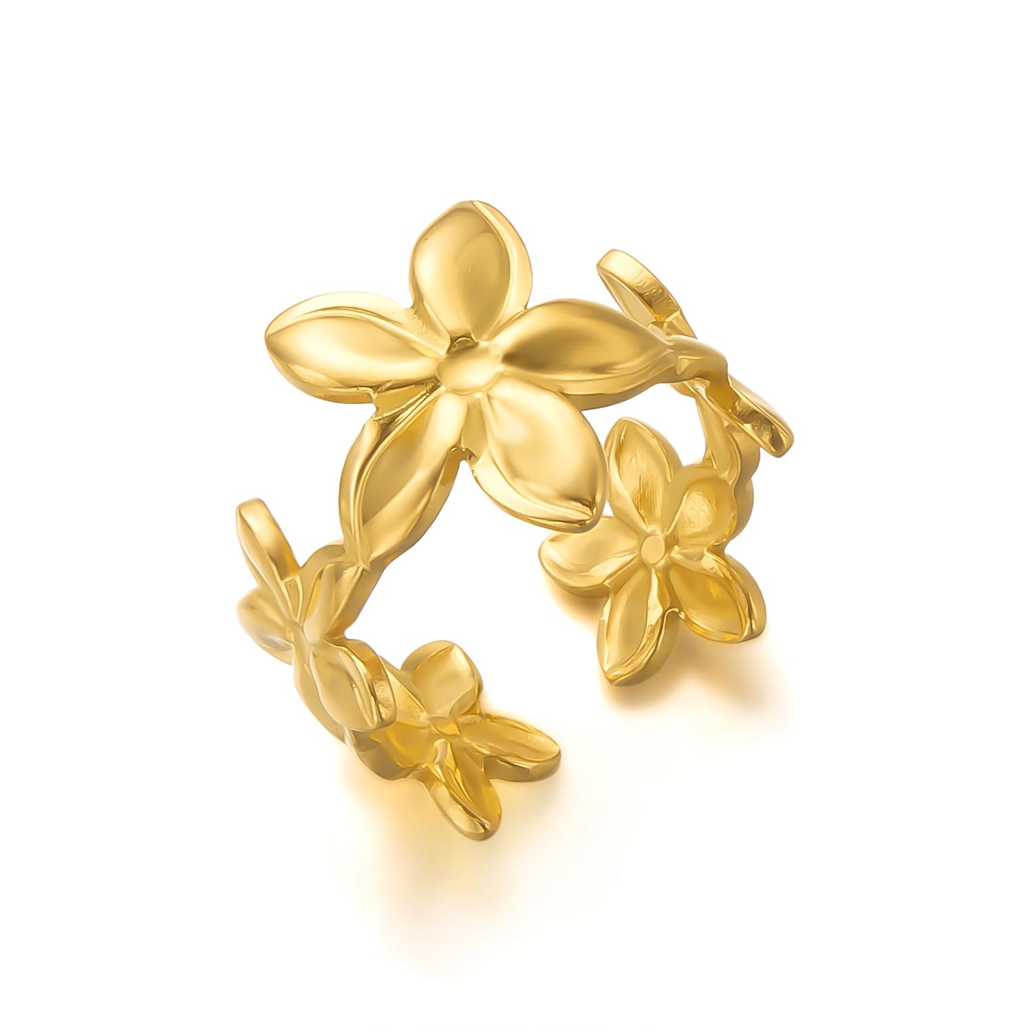 

Bohemian Shell Conch Starfish Open Rings For Women Gold Color Stainless Steel Ring Summer Beach Party Jewelry Vacation Accessory