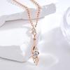 Gold Silber Farbe Geprägte Anhänger Frauen Zirkon Halskette Luxus Persönlichkeit Schmuck