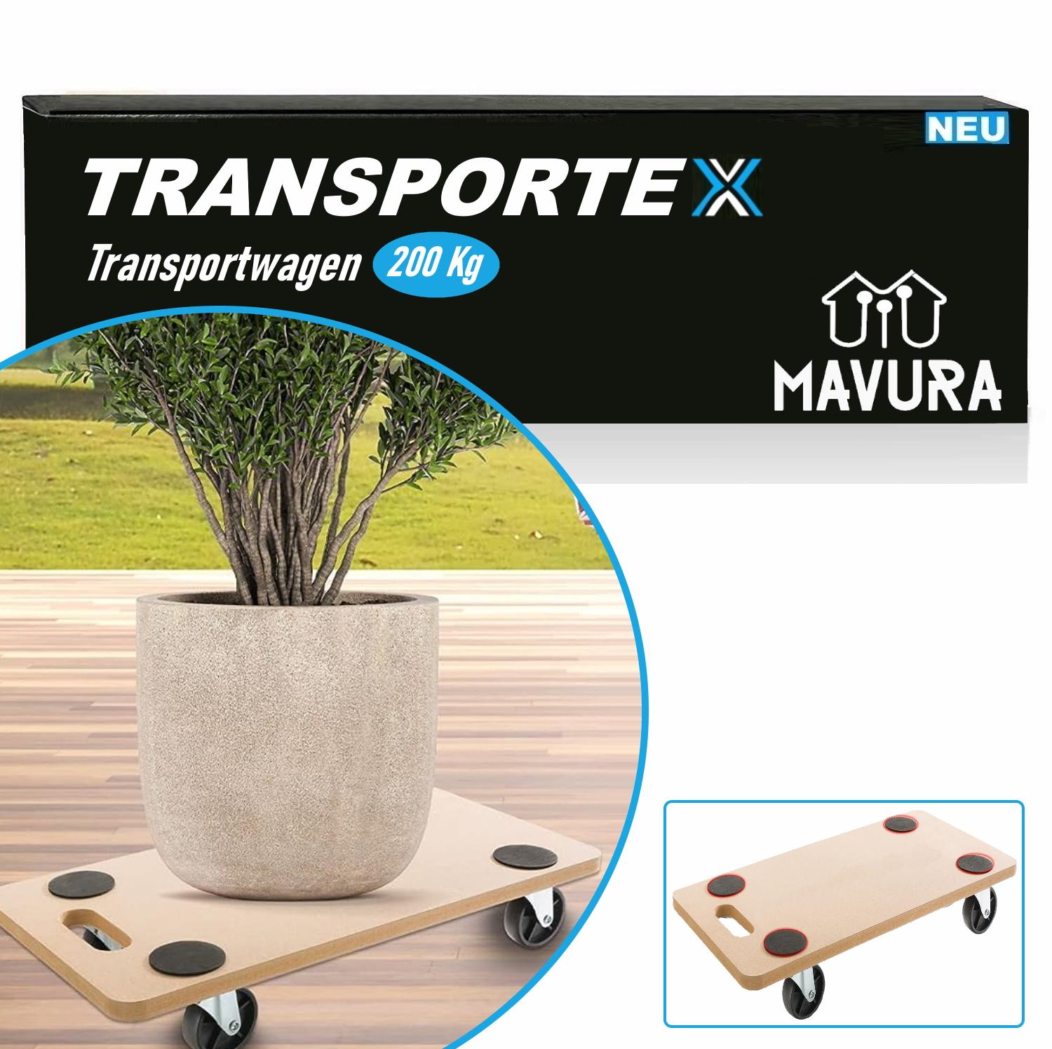 

Транспортний візок TRANSPORTEX, платформа, до 200 кг, антиковзкий