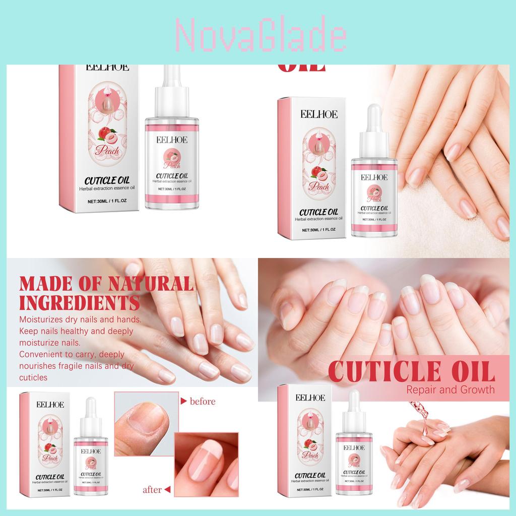 Eelhoe Peach Nail Care Oil 30ml For Stronger Healthier Nails Repair Restore Shine