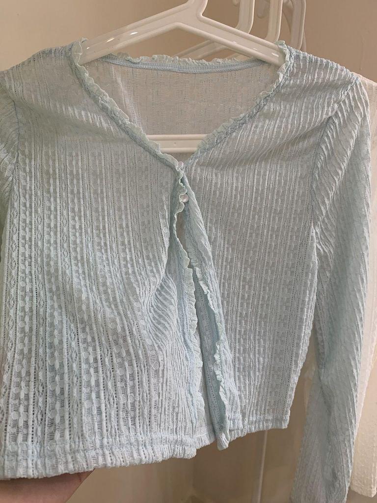 Women's Summer Lace-Trim V-Neck Ice Silk Cardigan - Airy, Loose, Long Sleeve Sun Protection Top