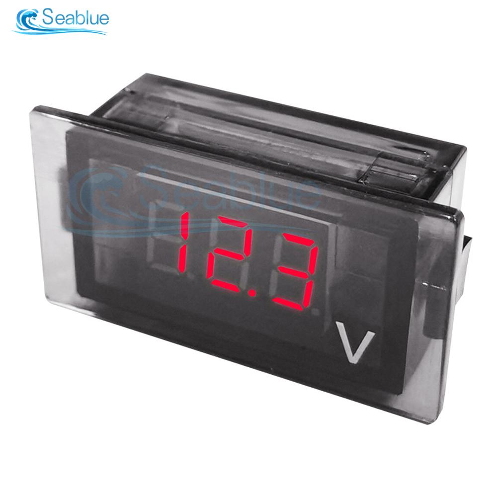 DC 12V-24V Mini Waterproof Car Voltmeter LED Display Digital High Quality DC Voltmeter Voltage Tester 4 Color