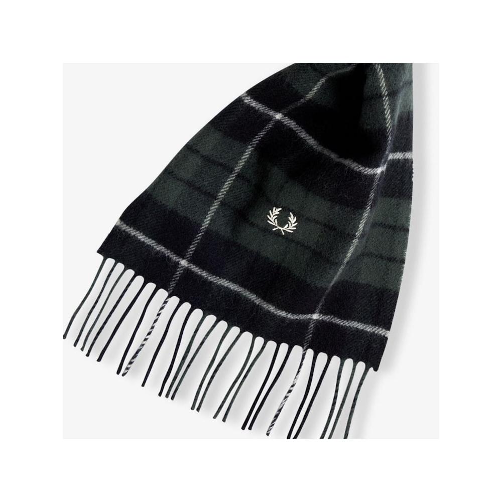 Fred Perry Lambswool Tartan Scarf   Black Cfpu2438137 102 qzgCfpu2438137 102