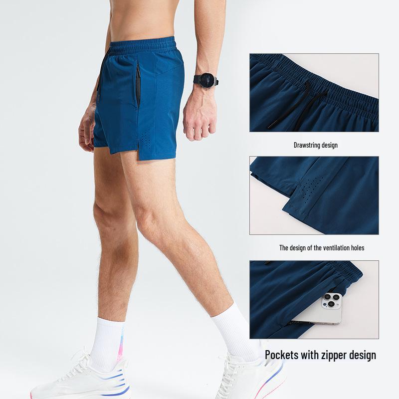 Men's Lightweight Quick-Dry Sports Running Shorts for Summer - Breathable, Thin Three-Point Marathon & Track Training Shorts