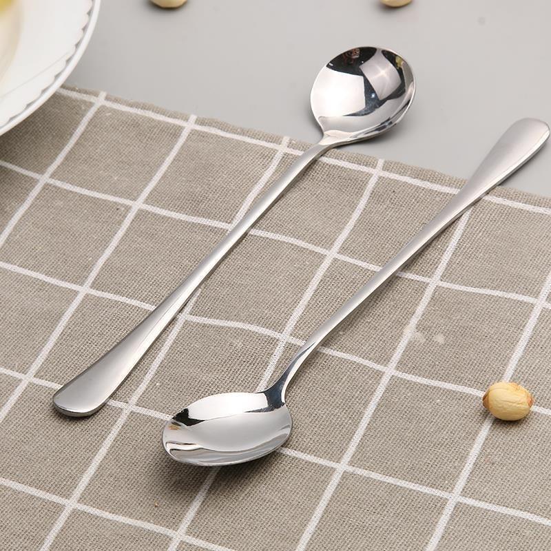 Long-handled Spoons, Stainless Steel Household Seasoning Spoons, Mixing Spoons, Ice Spoons, Milk Tea and Coffee Spoons, Seasoning Spoons