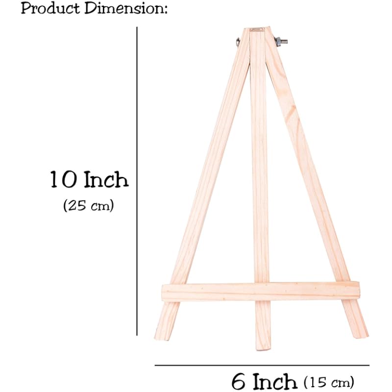 Variety Canvas Easel Stand Tabletop A-Frame Medium Wooden Easel Size - 10"" Pack Of 3