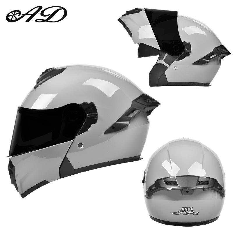 AD Winter 3C Certified Flip-Up Full Face Electric Motorcycle Helmet for Men & Women - All-Season Safety Gear