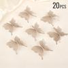 Gradient Color Organza Fabric Butterfly Appliques 10/20pcs Translucent Chiffon Butterfly For DIY Sewing Craft Decoration 5cm