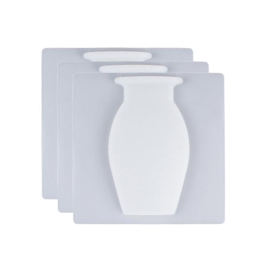 3Pcs Silicone Window Vase Punch Free Reusable Modern Fridge Door Glass Window Ceramic Tile Wall Mount Flowers Plants Vase Decoration