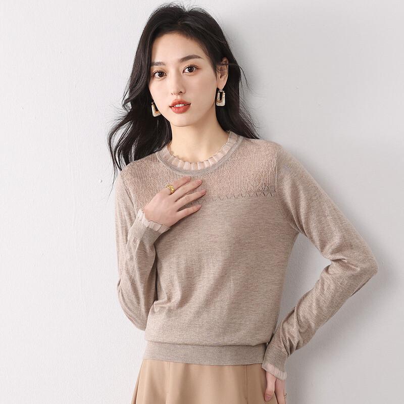 Mokana Women's Versatile Long Sleeve Wool Blend Sweater