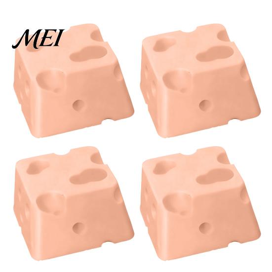 Customized Keyboard Accessories for Enthusiasts 4PCS Cheese Keycaps, 3D Printed Macaron Color Key Caps, Durable PLA Keycap Cross Axis Switches