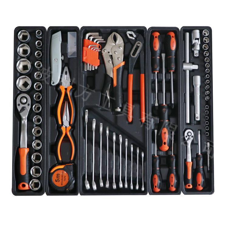 72-Tooth Ratchet Tool Set, 185-Piece with Color & Iron Box