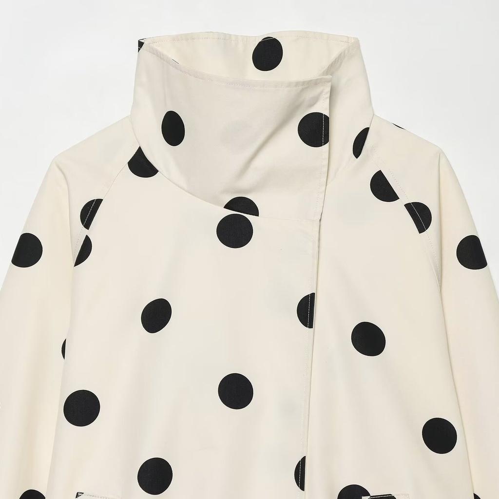 2026 Summer New European and American Cross-border Women's Street Fashion Polka Dot Pilot Jacket W103 90630