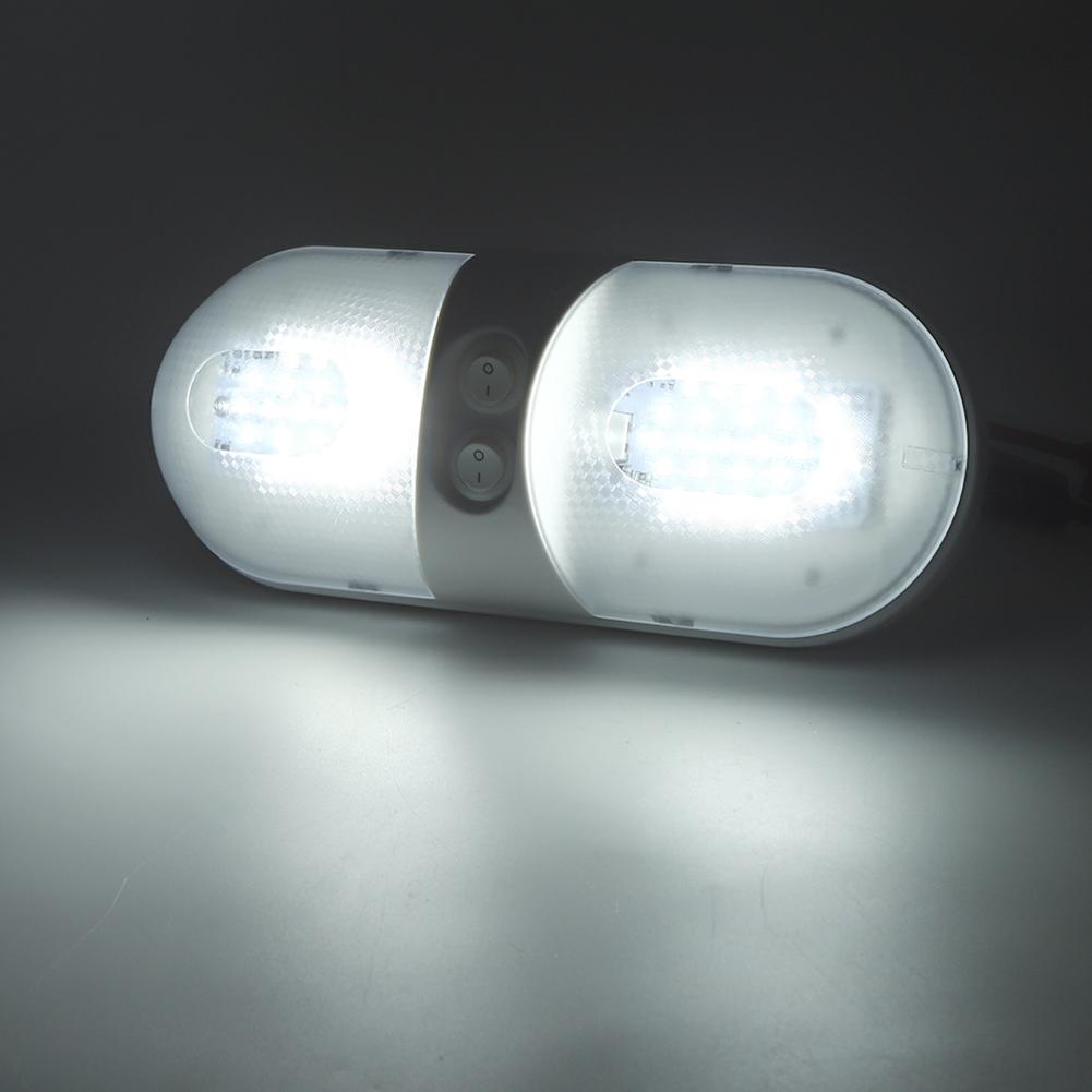 12V 800lm Dome Roof Light LED Oval Ceiling Lamp for Car RV Trailer Camper Boat