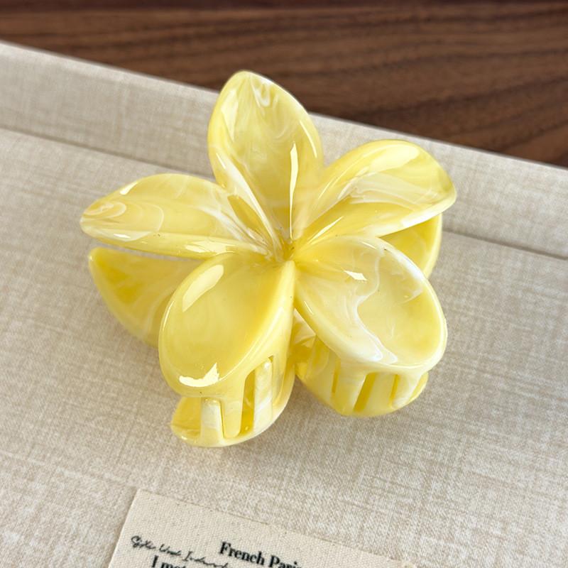 Smudge Textured Hair Clip Women's High-end Sense Wavy Flowers Shark Clips Versatile Hair Accessories