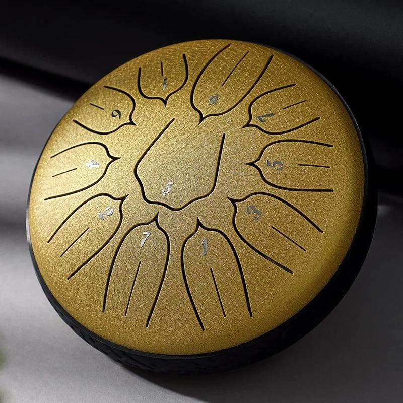 Portable Drum Professional Percussion Instrument 6 Inch 11 Note Meditation Sound Therapy Accessories Tongue Drums