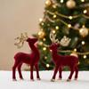 Glittering Christmas Red Deer Figurines Elegant Elk Glitter Deer Decor  Shop
