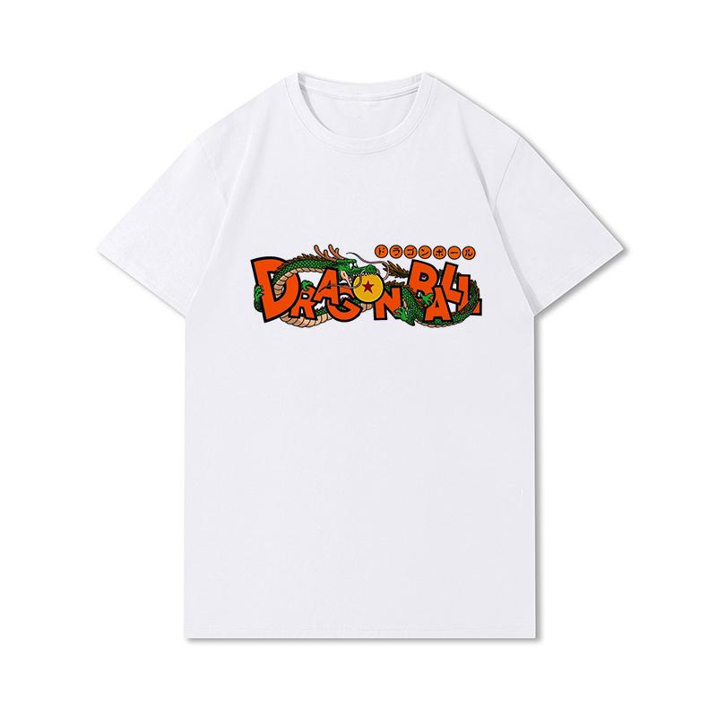 S-3XL Anime Dragon Ball Summer Men s Clothes Printed Summer Blouse T-Shirts Men s Tee Tops S белый