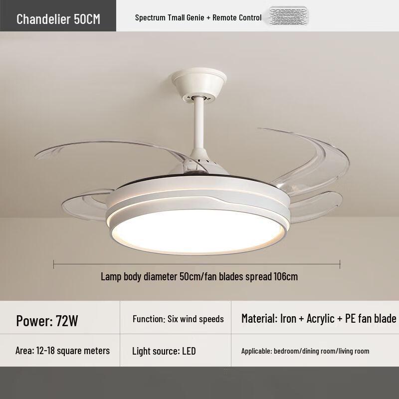 Smart Silent Ceiling Fan Chandelier