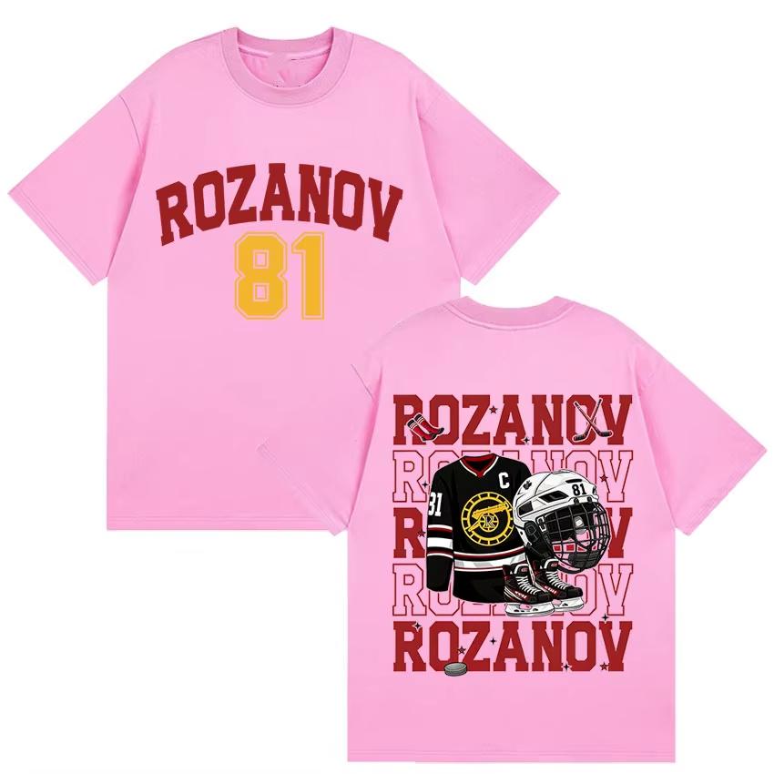 81 Rozanov Boston Bears Merch Shirt Heated Rivalry TV Graphic Print Tshirt 2026 Cotton Short Sleeve Oneck Female T Shirts Tops