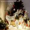 Christmas Iron Deer Ornaments Golden Reindeer Cart Elk Garden Decorations Christmas Tree Matching Scene Deer Light New Year Decoration