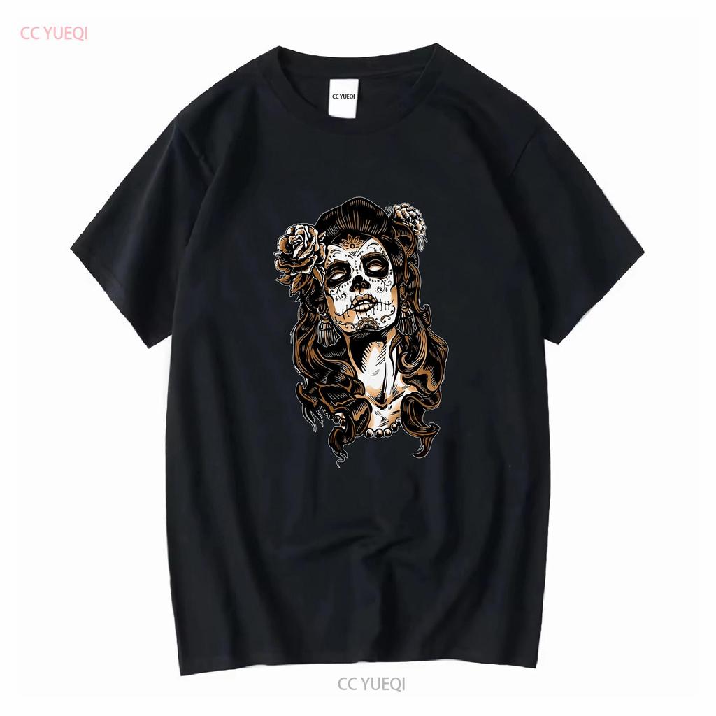 CATRINA Tattoo Mexico Calavara Pin Up T Shirt Mexican Death Head vintage Washed Slightly Soft designer clothes Stylish