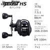 Abu Garcia Beast LP Beast 300 High Gear Baitcasting-Rolle Low Profile Bass Salzwasser Monsterfisch Big Game Linkshand