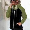Women Autumn Winter Fleece Sweatshirt With Pocket Slim Fit Coat Zip Oversized 5XL