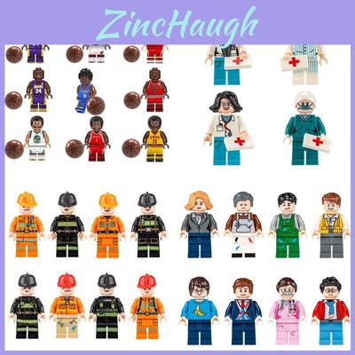 Stadt Bauingenieur und Feuerwehrmann Minifiguren Baustein Set für Kinder
