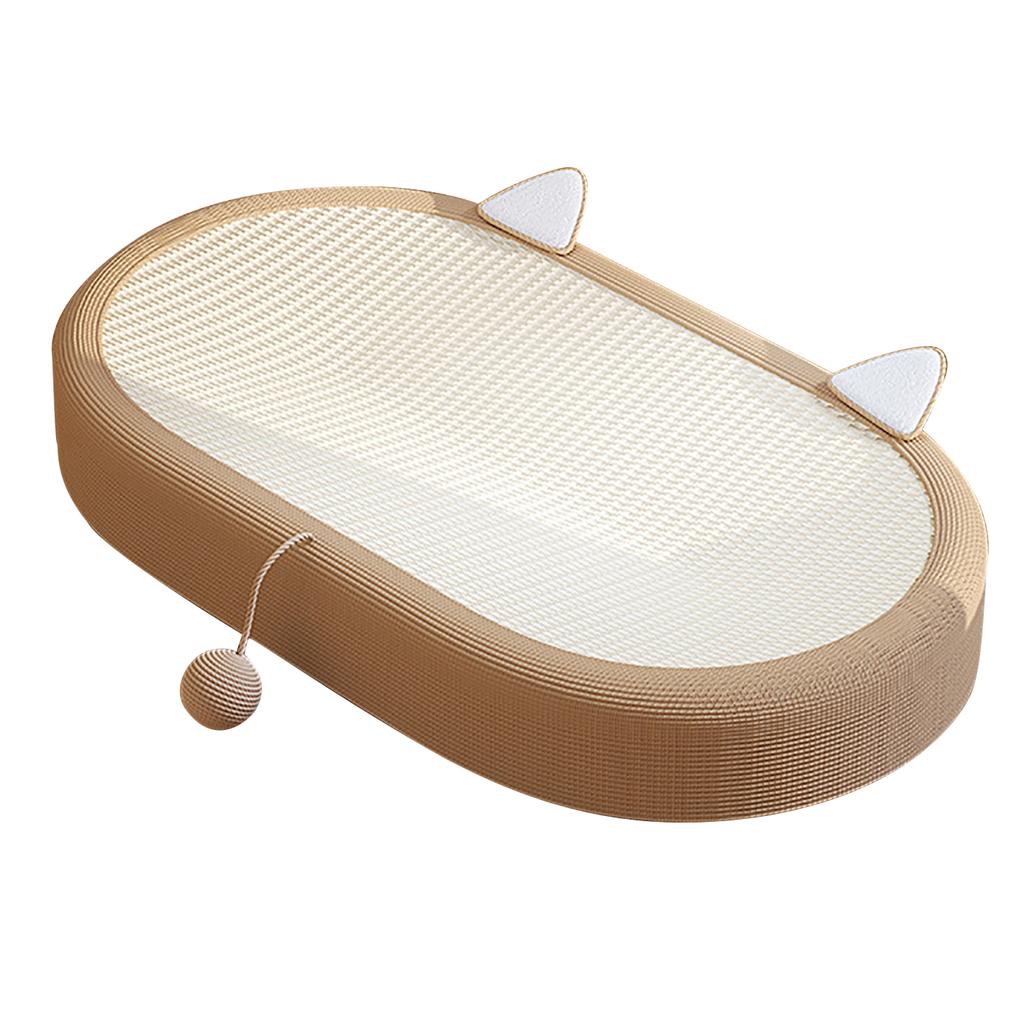 Cat Scratcher Bed Oval 4 Seasons Universal Prevents Flaking Abrasion Resistant Cat Scratch Pad Bowl