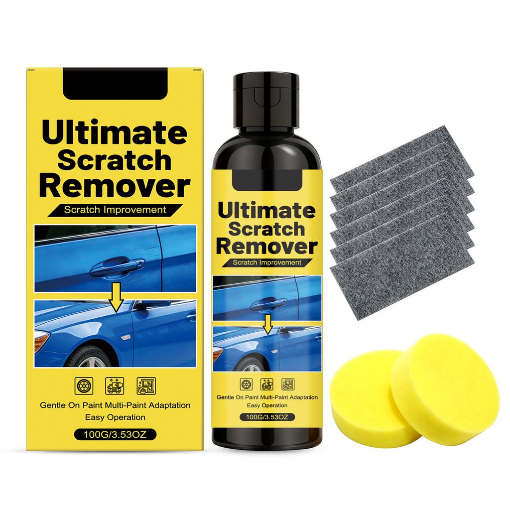 100g Car Scratch Removal Wax Surface Scratch Remover for Vehicles Car Paint Scratch Repair Kit for Polish Compound with Sponge
