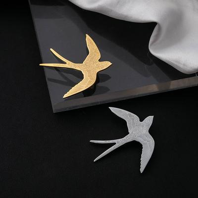 Spilla Popolare Retrò Rondine Opaca, Spilla Semplice di Alta Gamma Raffinata, Accessori Creativi per Blazer