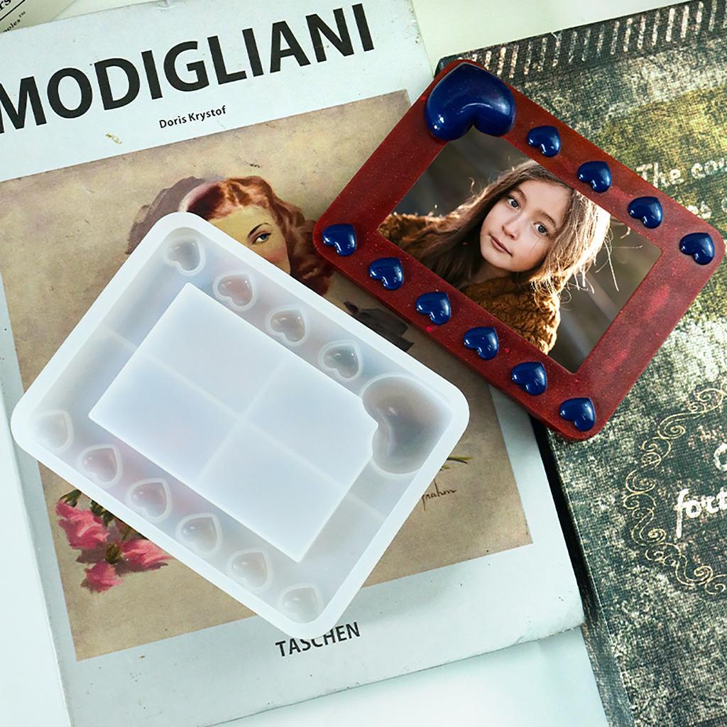 Heart Photo Frame Molds Picture Frame Molds Silicone Moulds Clay Mold Table Decorations Hand-Making Supplies for Photo